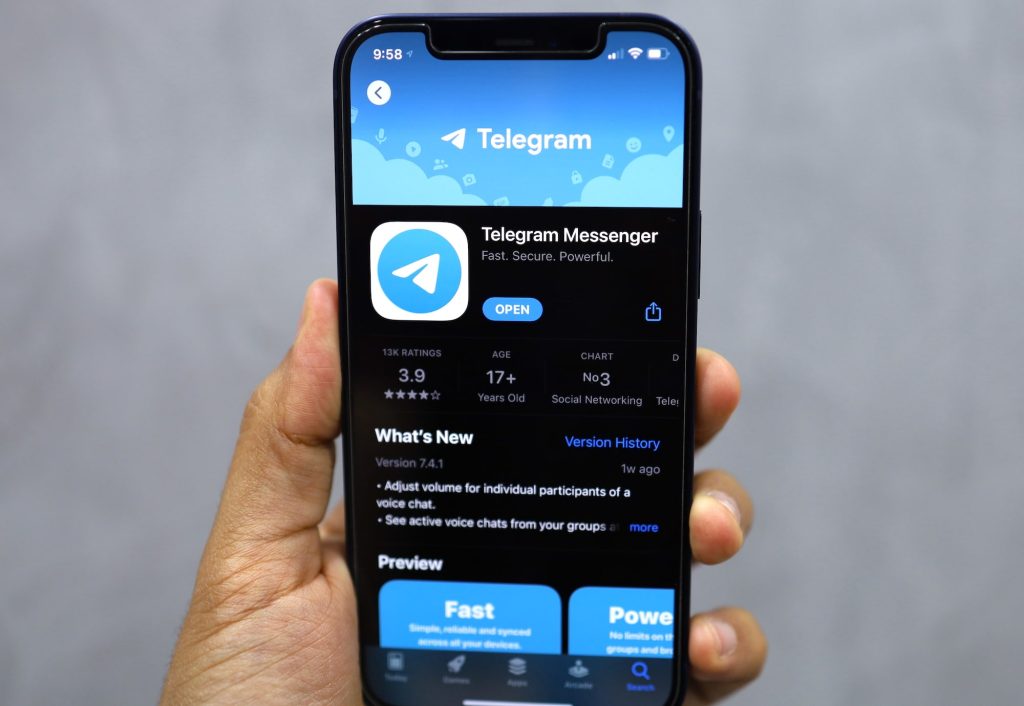 苹果手机下Telegram